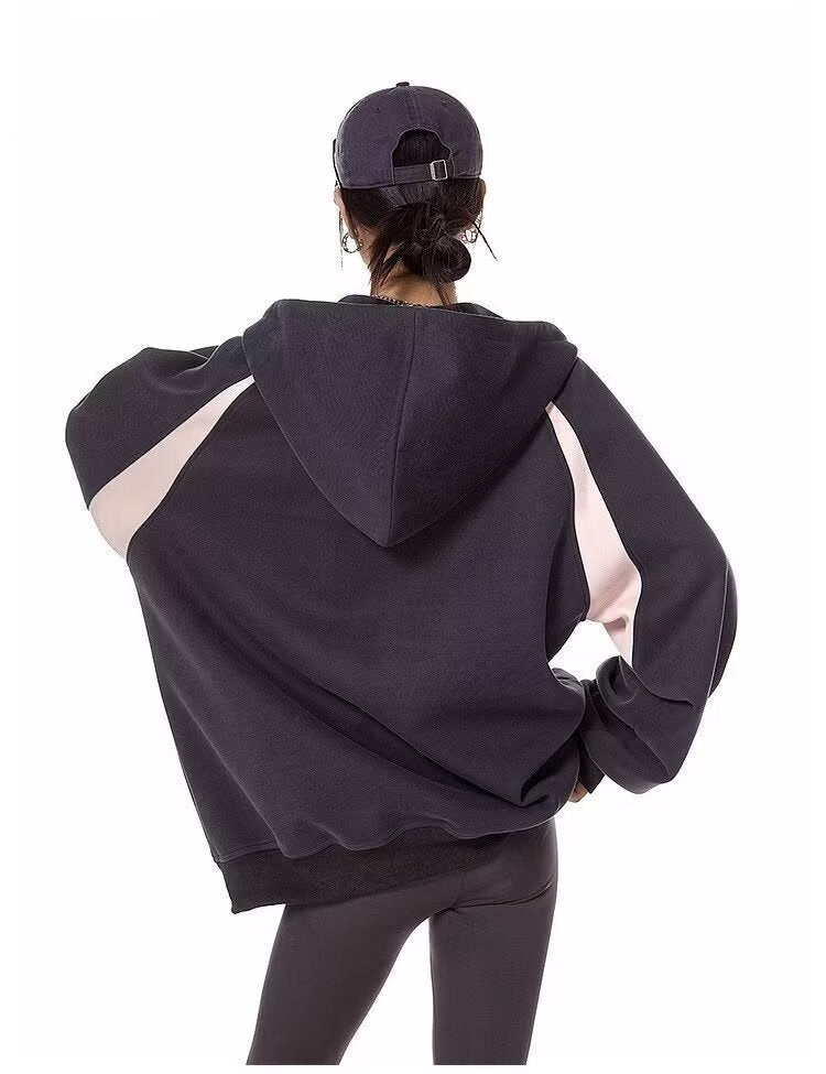 A new loose hooded sweatshirt for women, a cardigan and a versatile casual jacket