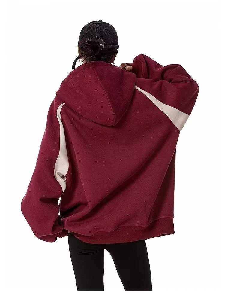 A new loose hooded sweatshirt for women, a cardigan and a versatile casual jacket